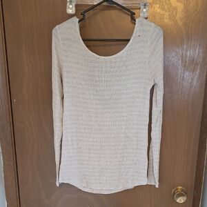 Victoria's Secret Cream Long Sleeve Tee